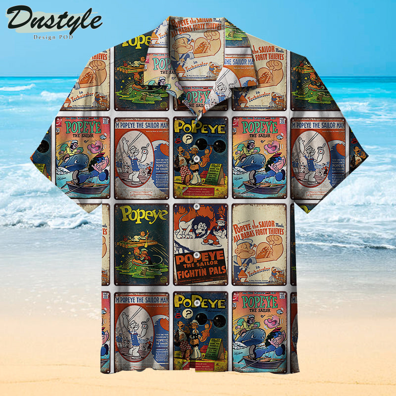 Popeye Comics Collage Hawaiian Shirt