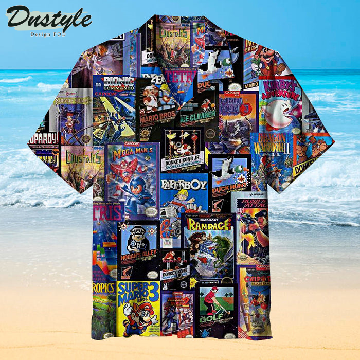 Retro Video Game CoGllage Hawaiian Shirt