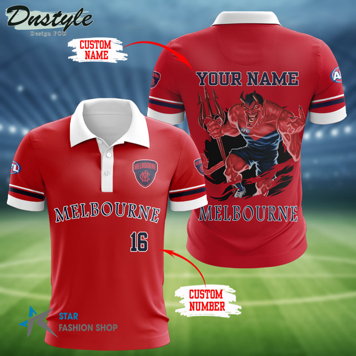 Melbourne Football Club Personalized 3D Polo Shirt