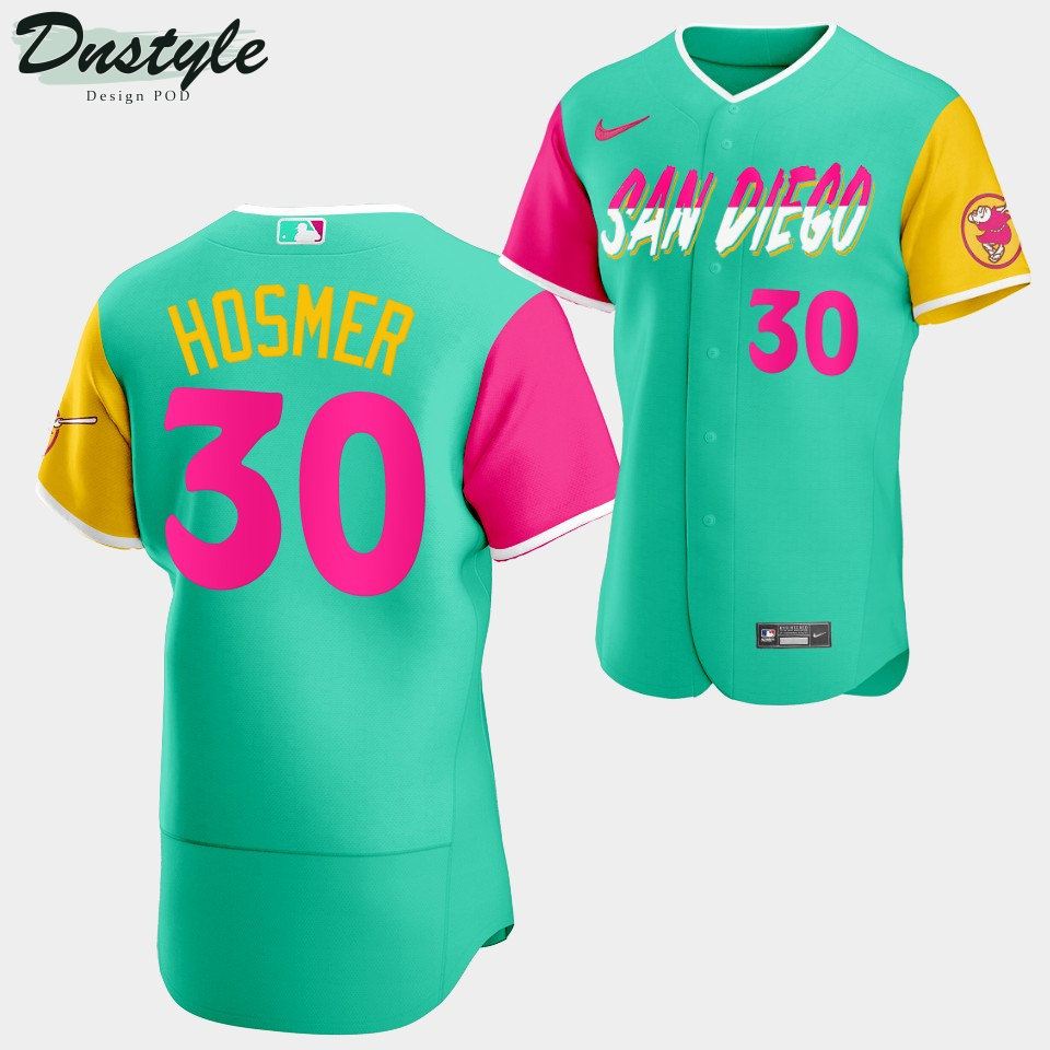 San Diego Padres Eric Hosmer #30 2022 City Connect Mint Reverse Jersey Men