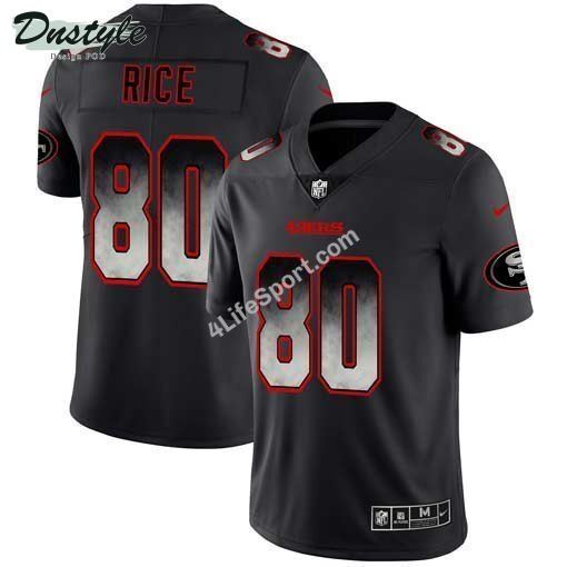 Jerry Rice 80 San Francisco 49ers Black Red Football Jersey