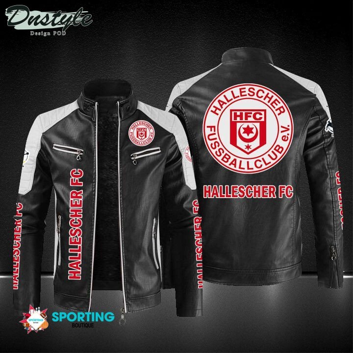 Hallescher FC Block Sport Leather Jacket