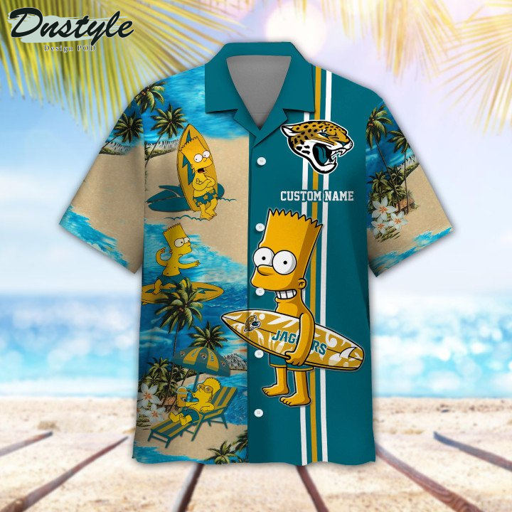 Jacksonville Jaguars Simpsons Custom Name Hawaiian Shirt And Short