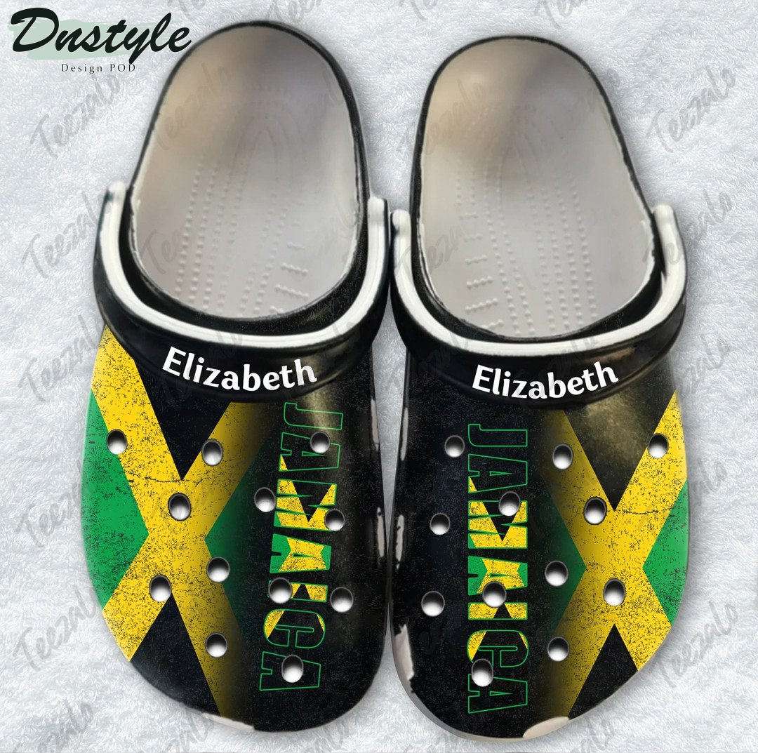 Jamaica A Half Flag Custom Name Clog Crocs Shoes