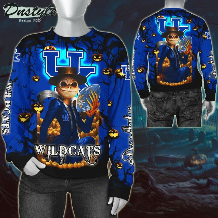 Kentucky Wildcats Jack Skellington Halloween 3D Hoodie Tshirt