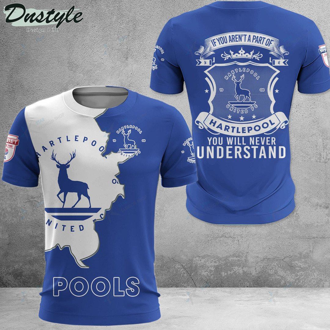 Hartlepool United Pool Hoodie Tshirt