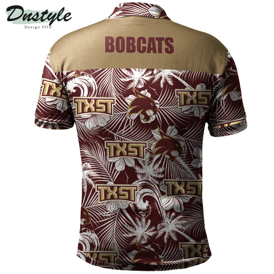 Texas State Bobcats Tropical Seamless Polo Shirt