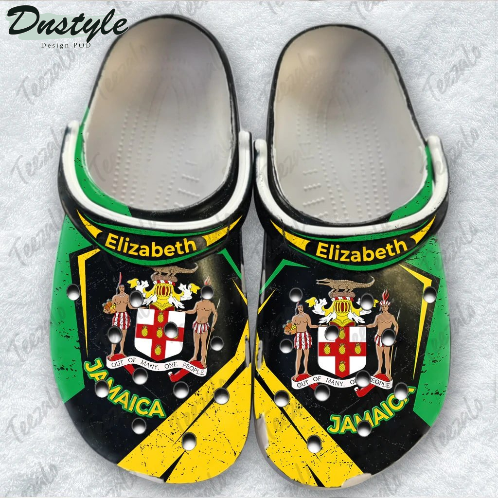 Jamaica Flag Custom Name Clog Crocs Shoes
