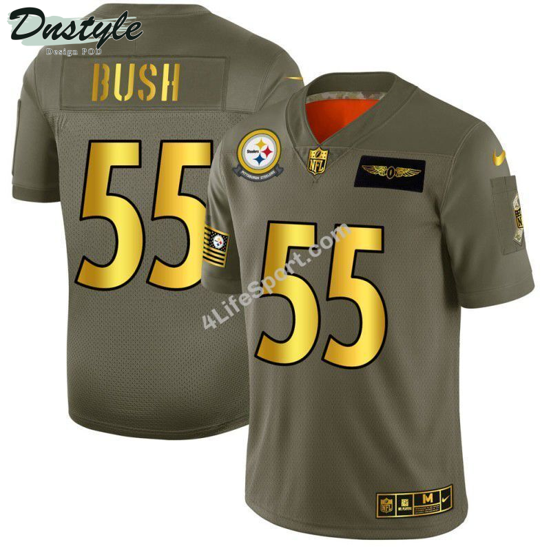 Devin Bush Jr. 55 Pittsburgh Steelers Brown-Green Football Jersey