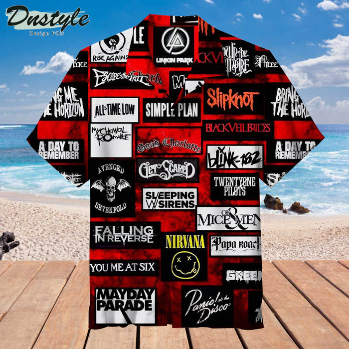 Rock Band Collage Horror Universal Hawaiian Shirt