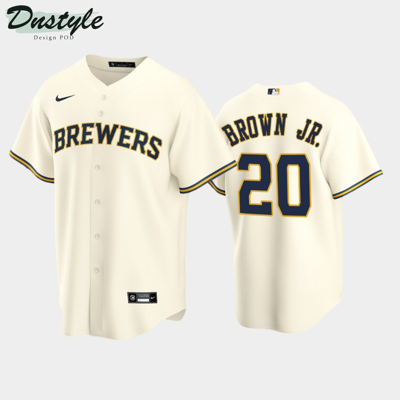 2022 MLB Draft Milwaukee Brewers Eric Brown Jr. #20 Cream Home Jersey