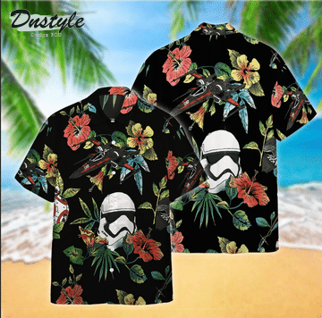 Star Wars Stormtrooper & Spaceship Hibicus Hawaiian Shirt