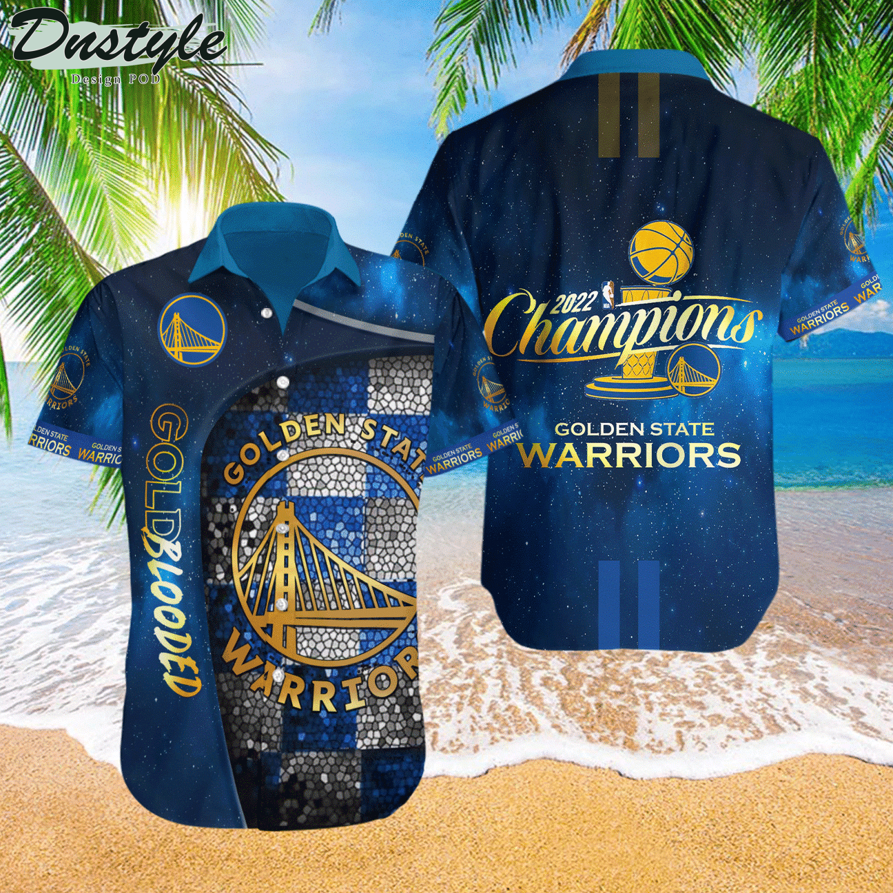 Golden State Warriors 3d 2022 Champion Hawaiian Shirt