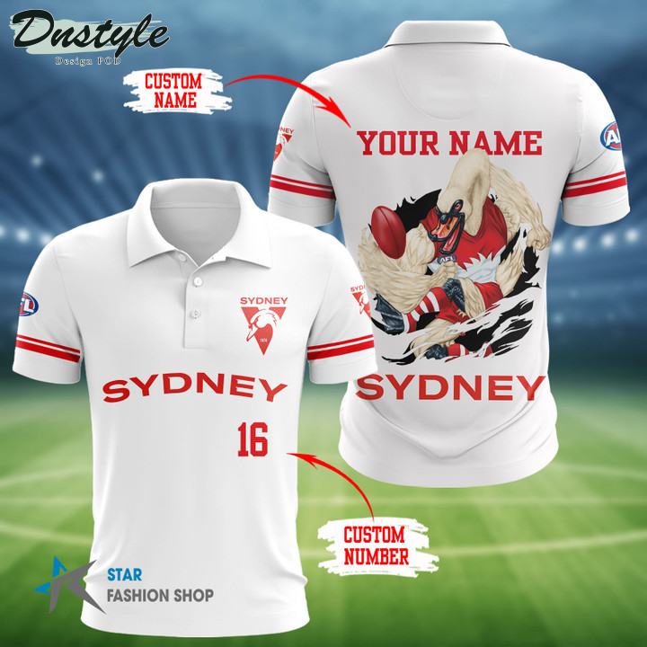 Sydney Swans Personalized 3D Polo Shirt