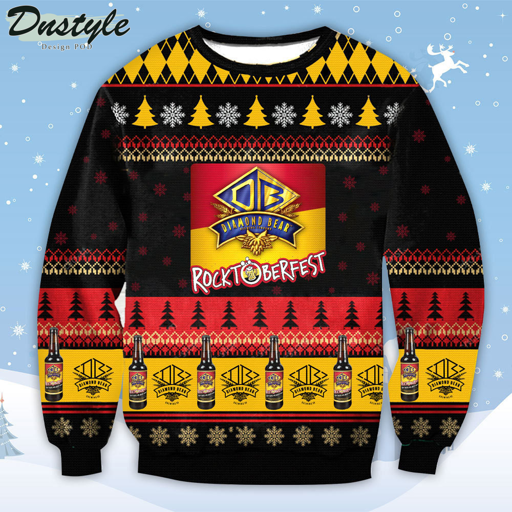 Diamond Bear Rocktoberfest Ugly Christmas Sweater
