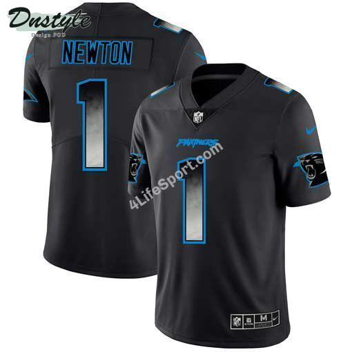 Cam Newton 1 Carolina Panthers Black Blue Football Jersey
