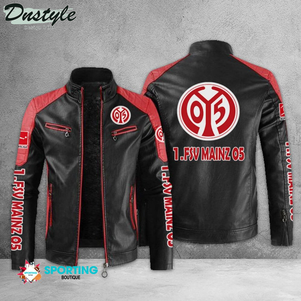 1. FSV Mainz 05 Block Sport Leather Jacket