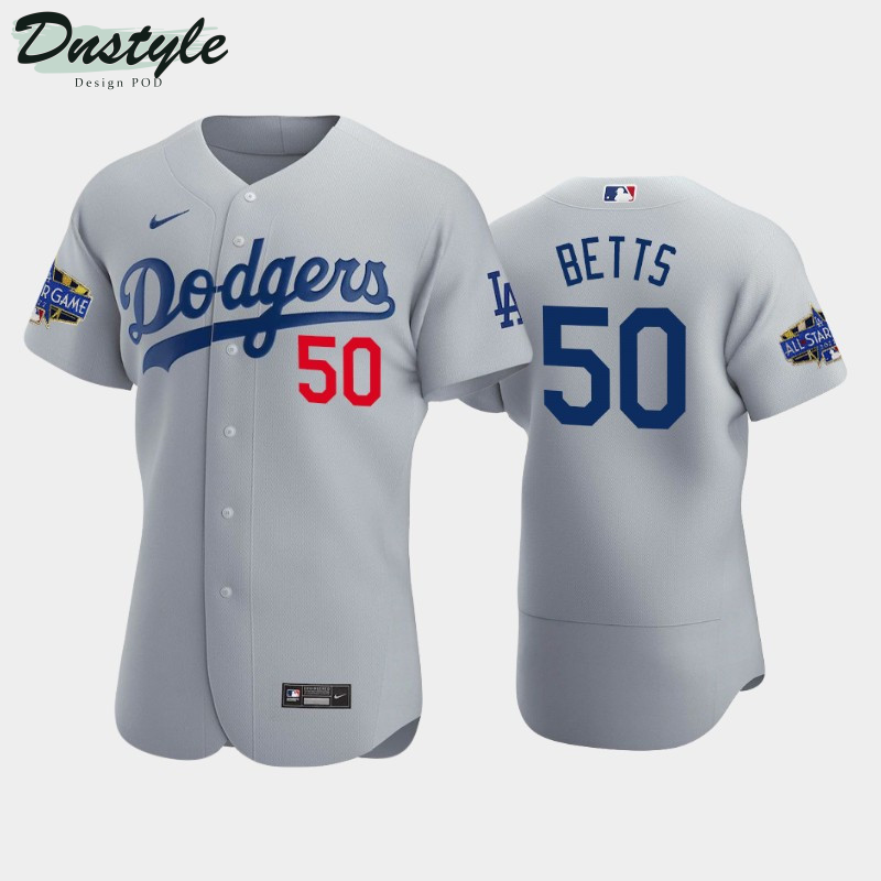 Los Angeles Dodgers Mookie Betts #50 Alternate Gray 2022 MLB All-Star Game Jersey