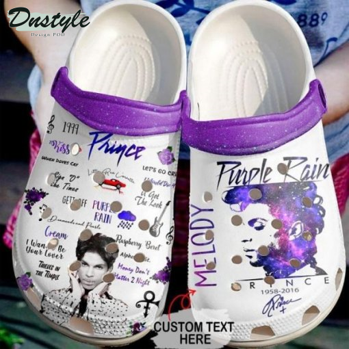 Personalized Prince Purple Crocs Crocband Clog