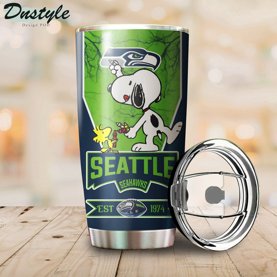Seattle Seahawks Snoopy Tumbler