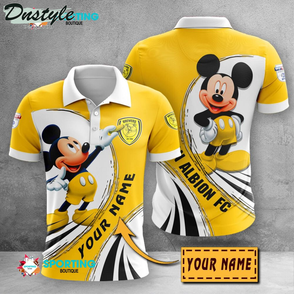 Burton Albion F.C Mickey Mouse Personalized Polo Shirt