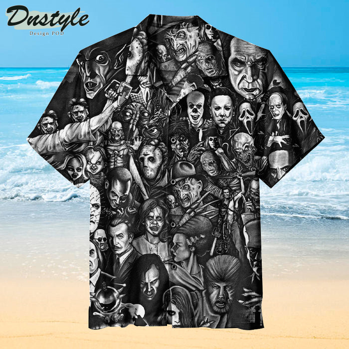 Horror Icon Collage Universal Horror Hawaiian Shirt
