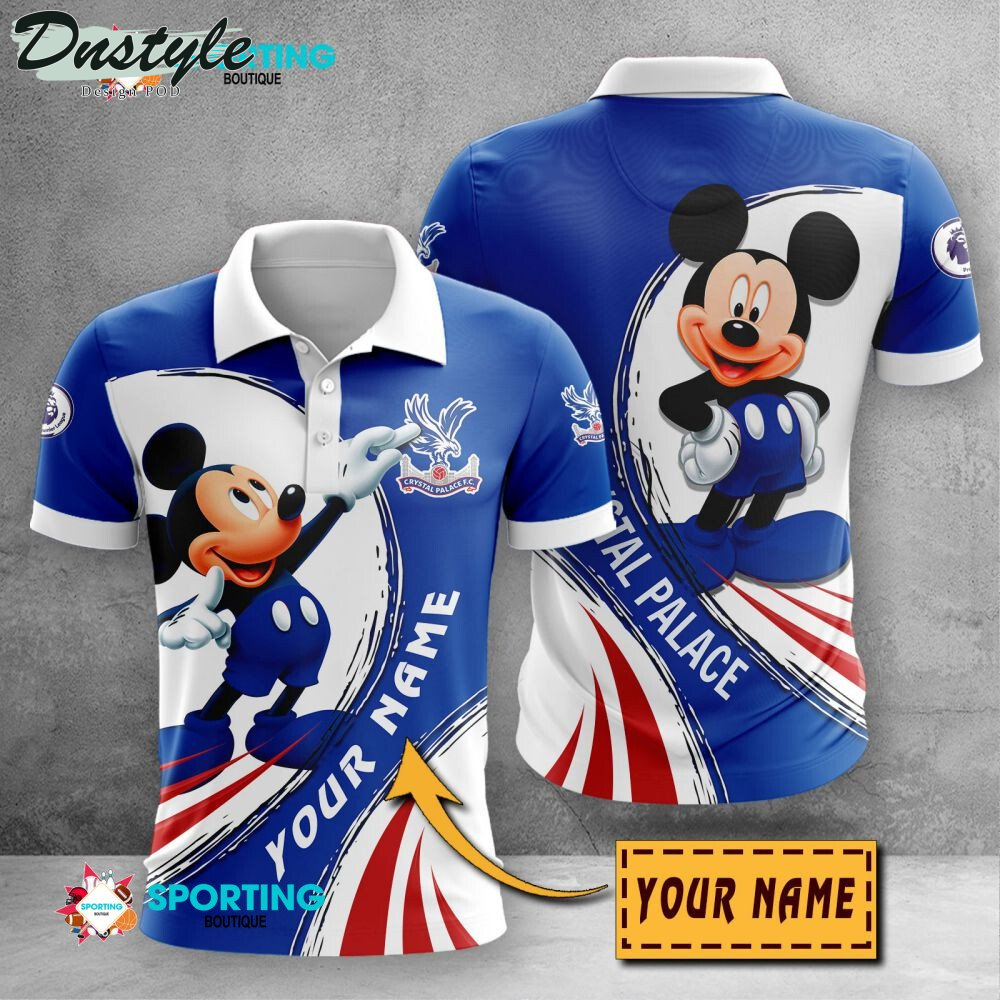 Crystal Palace F.C Mickey Mouse Personalized Polo Shirt