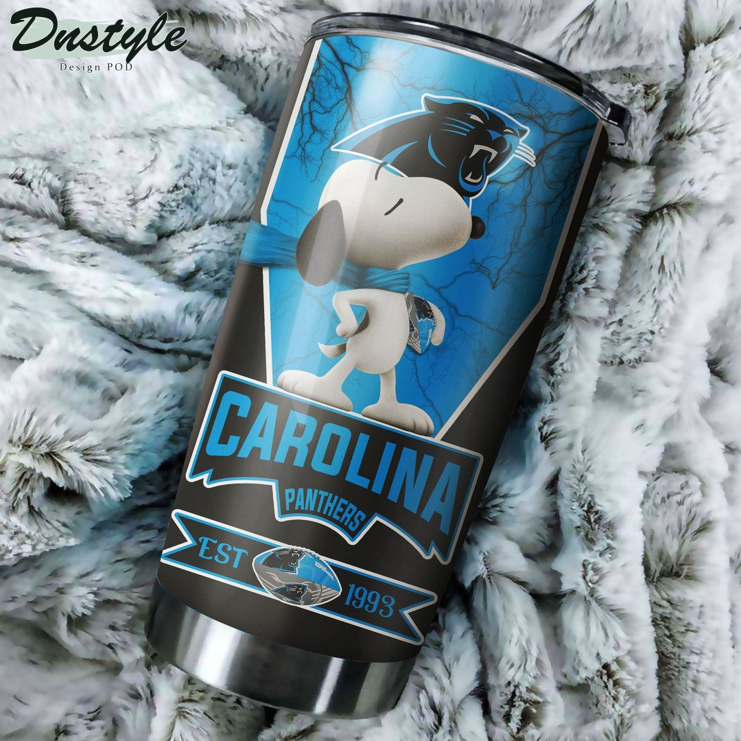 Carolina Panthers Snoopy Tumbler