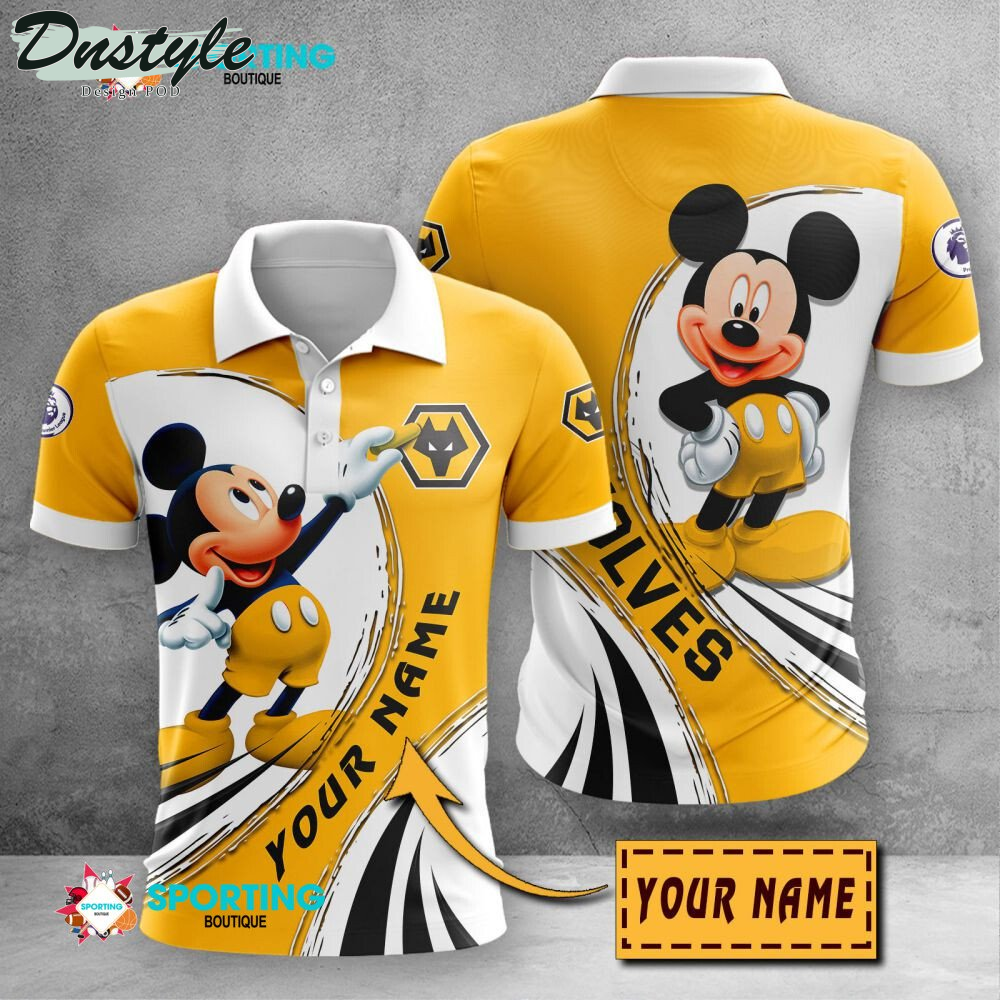 Wolverhampton Wanderers F.C Mickey Mouse Personalized Polo Shirt