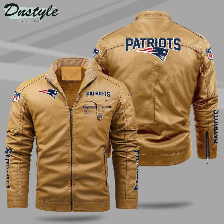 New England Patriots Fleece Leather Jacket
