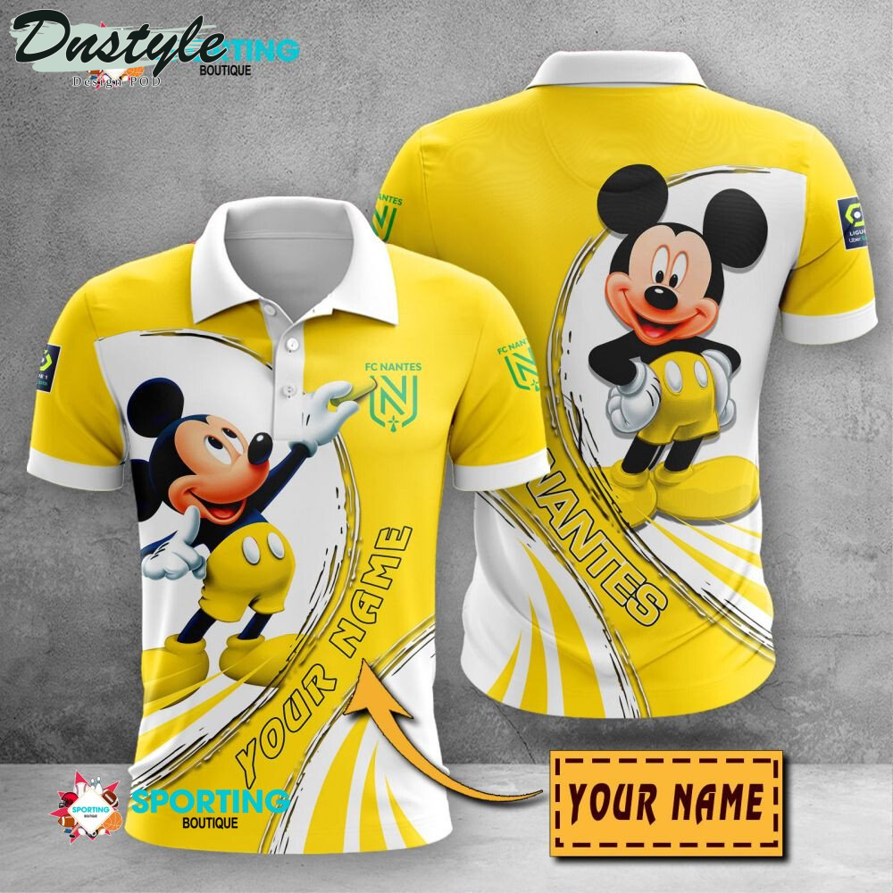 FC Nantes Mickey Mouse Personalized Polo Shirt