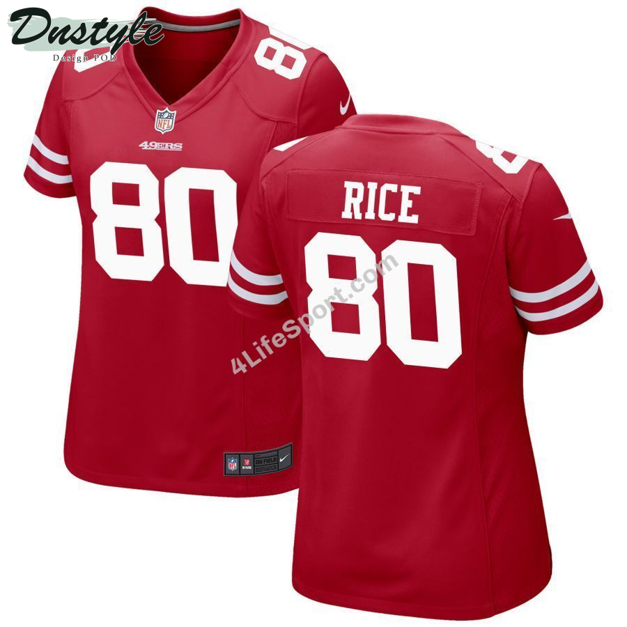Jerry Rice 80 San Francisco 49ers Red Football Jersey