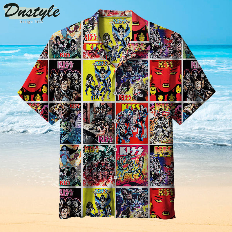 Kiss Rock Music Vintage Hawaiian Shirt