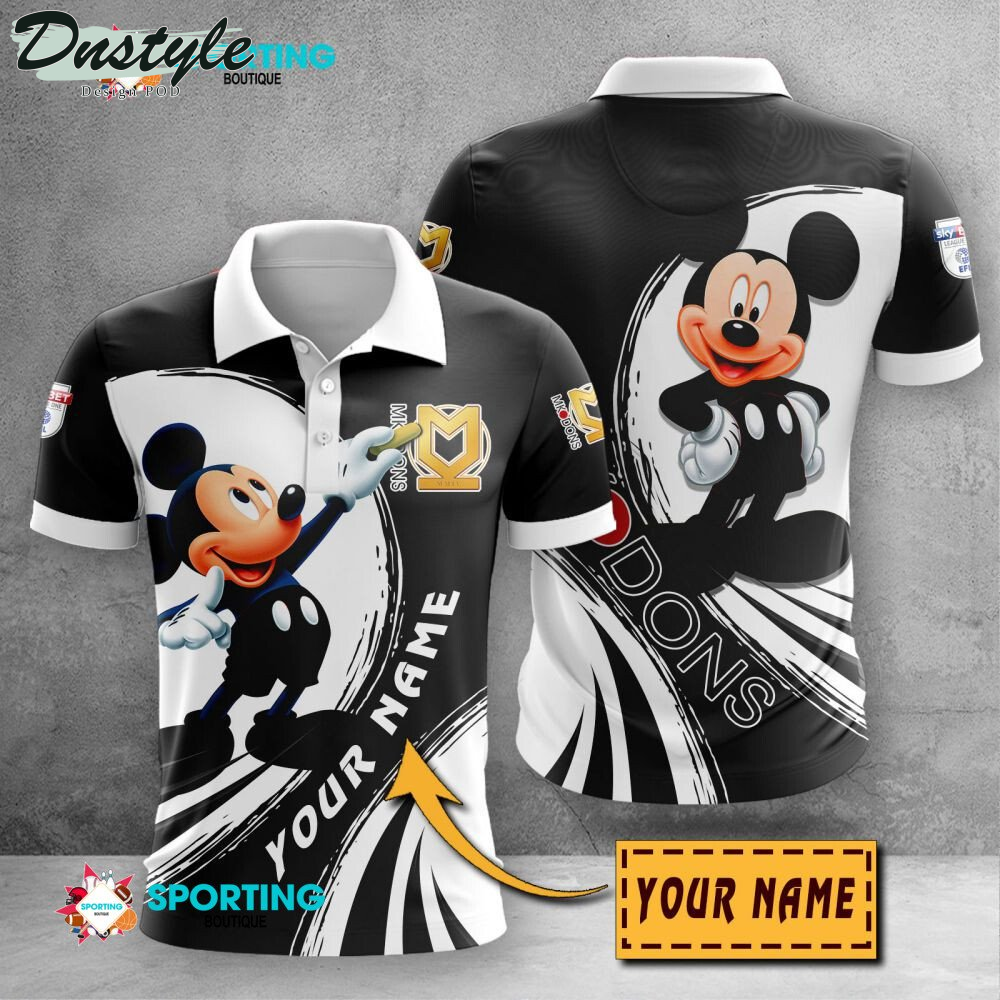 Milton Keynes Dons Mickey Mouse Personalized Polo Shirt