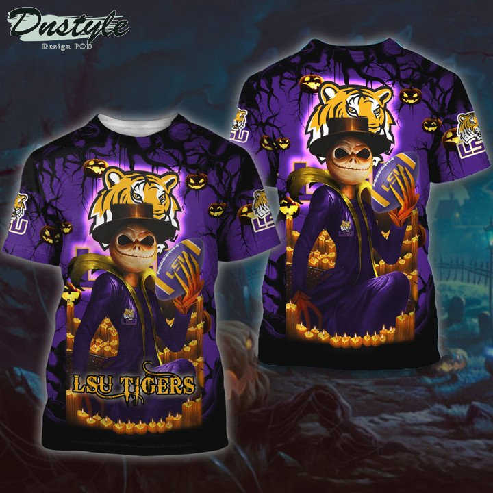 Lsu Tigers Jack Skellington Halloween 3D Hoodie Tshirt