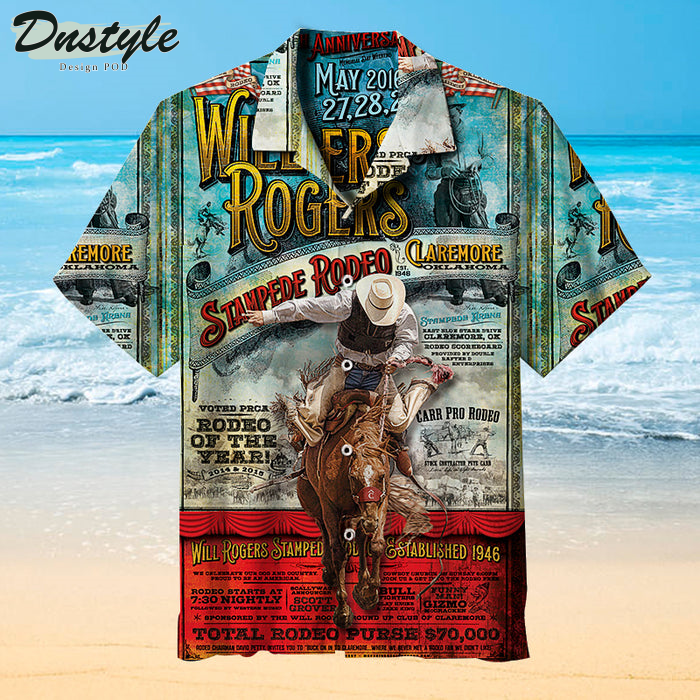 Will Rogers Stampede Rodeo Hawaiian Shirt