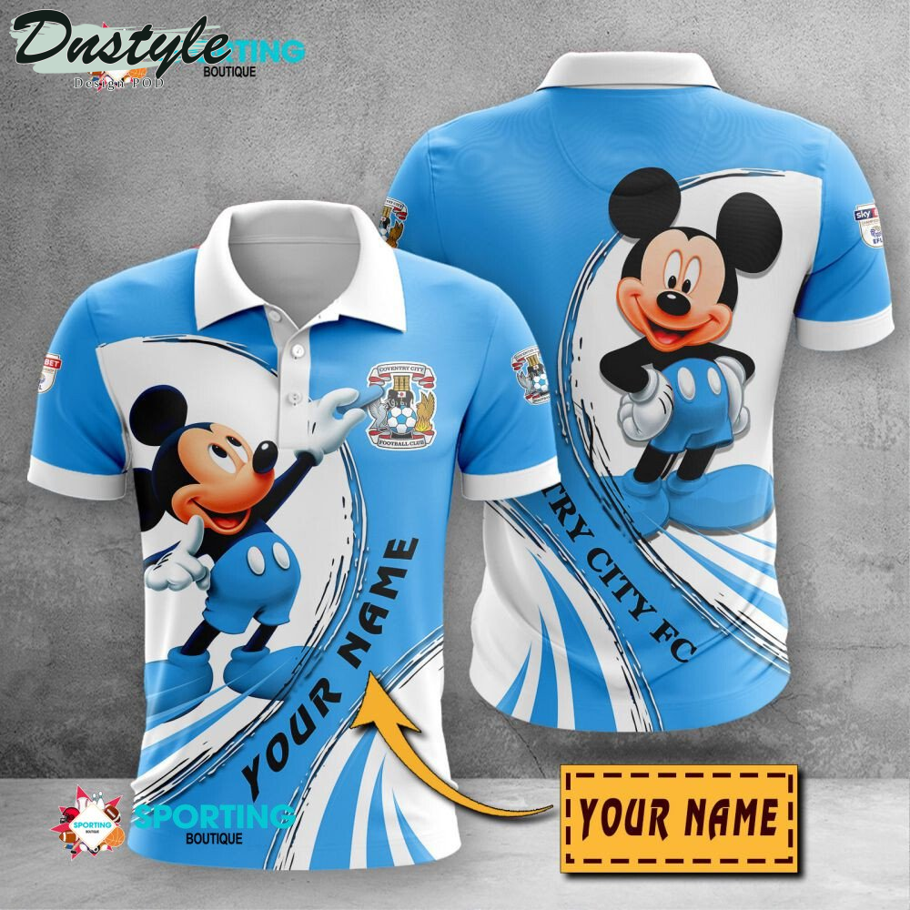 Coventry City F.C Mickey Mouse Personalized Polo Shirt