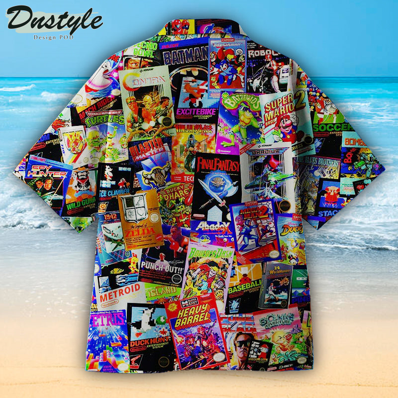 8 Bit Armageddon Retro Video Game Puzzle for Adults and Kids Hawaiian Shirt