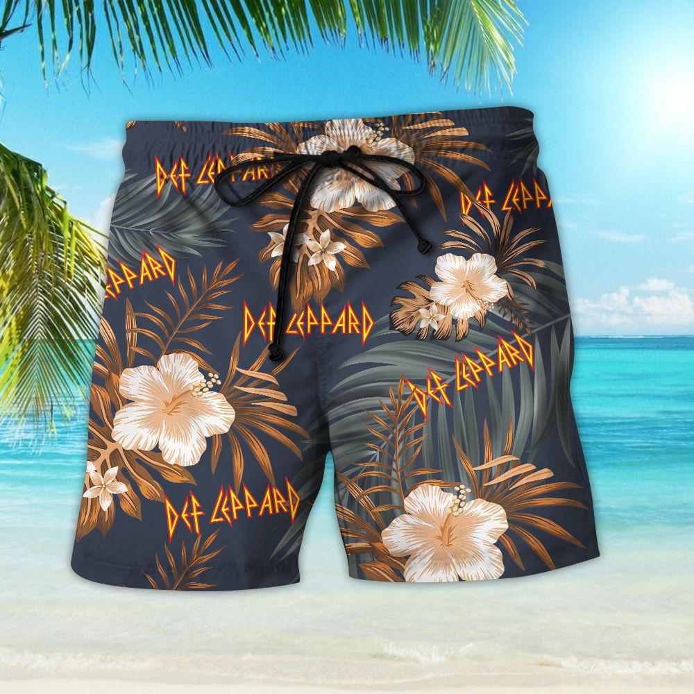 Def Leppard Hawaiian Shirt Beach Shorts
