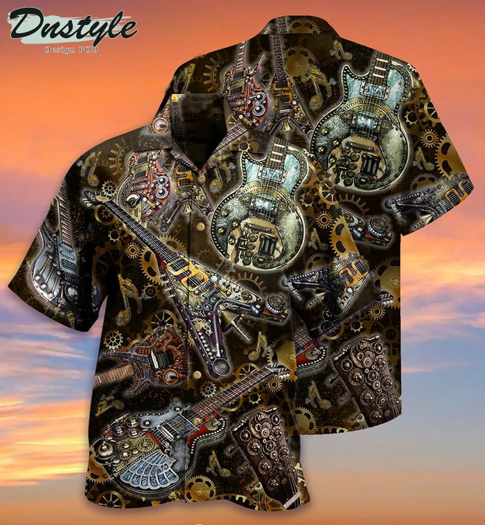 Steam Punk Guitar Hawaiian Shirt
