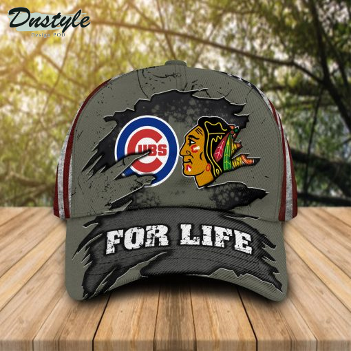 Chicago Cubs Chicago Blackhawks For Life Classic Cap