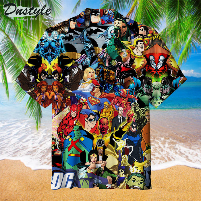 DC Comics Character Collage Art Hawaiian Shirt