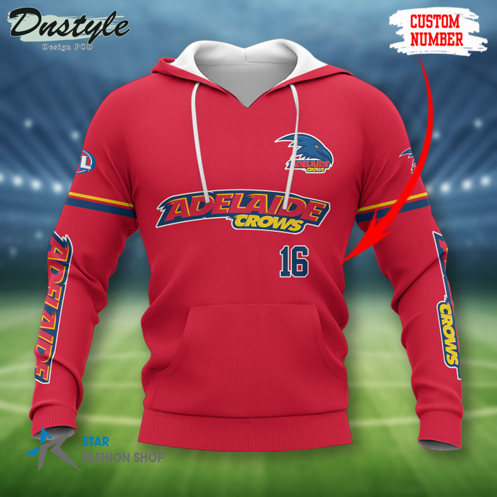Adelaide Football Club Custom Name 3D Hoodie Tshirt