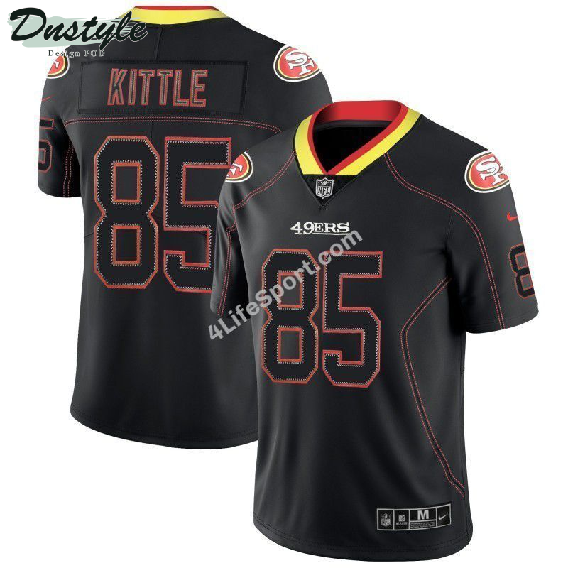 George Kittle 85 San Francisco 49ers Black Red Football Jersey