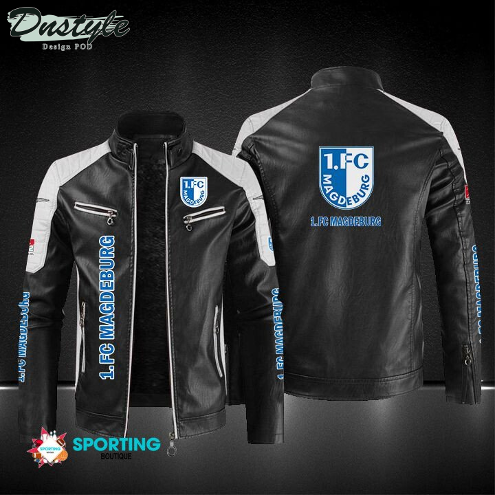 1. FC Magdeburg Block Sport Leather Jacket