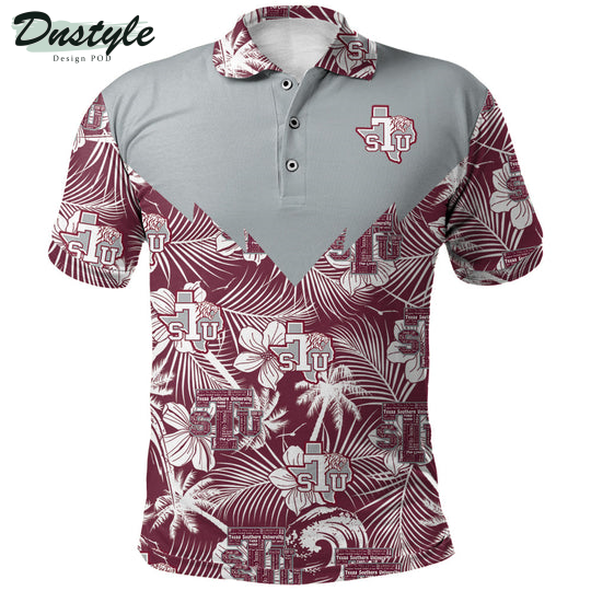 Texas Southern Tigers Tropical Seamless Polo Shirt