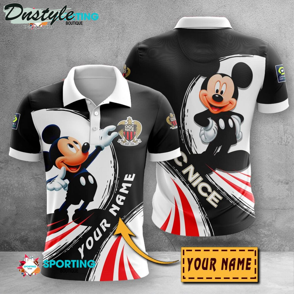 OGC Nice Mickey Mouse Personalized Polo Shirt