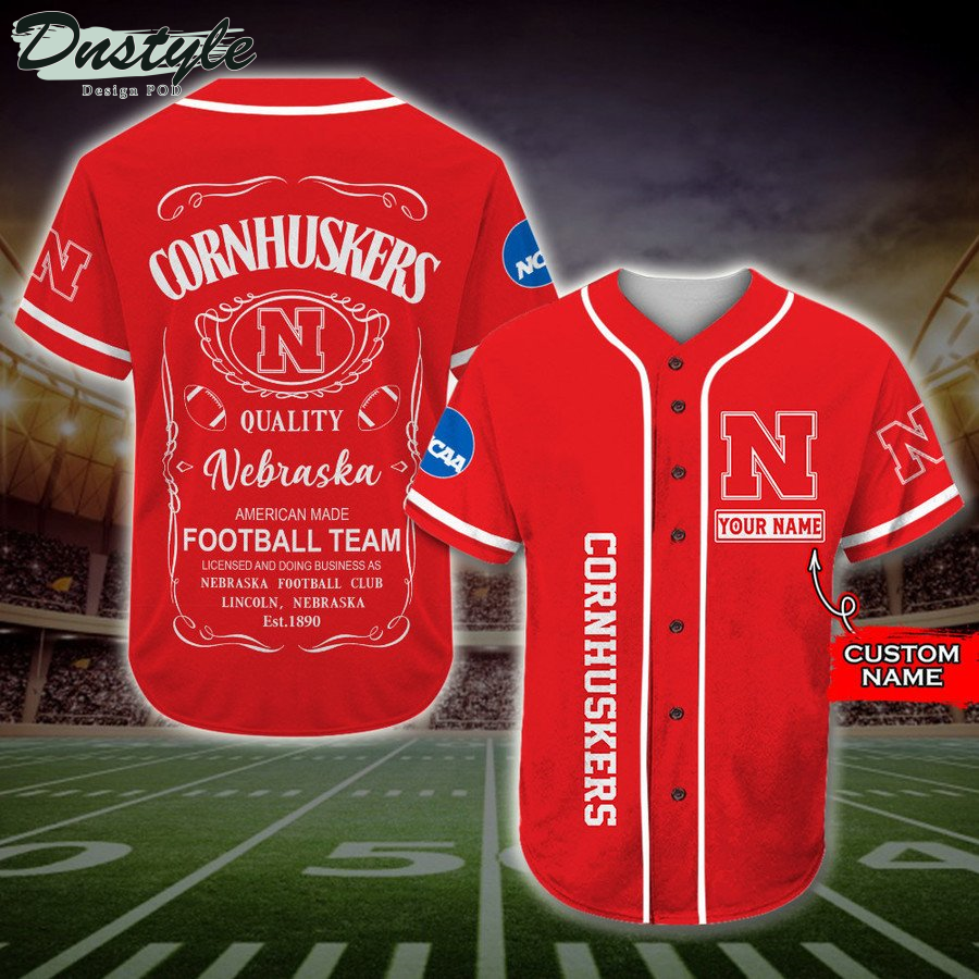 Personalized Nebraska Cornhuskers Jack Daniel’s Baseball Jersey
