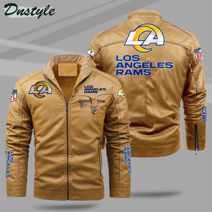 Los Angeles Rams Fleece Leather Jacket