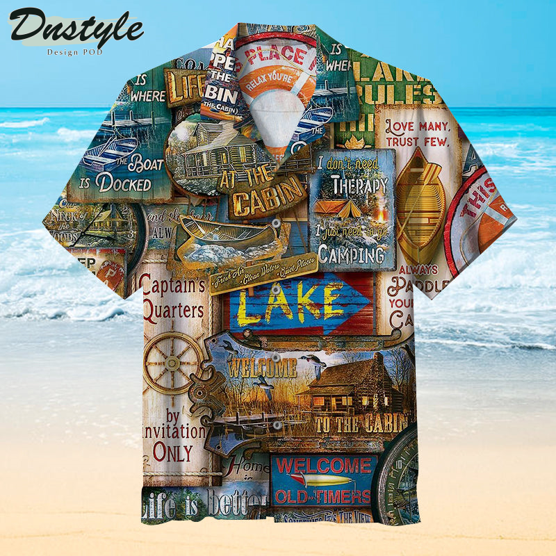 Off to The Lake House Village Hawaiian Shirt